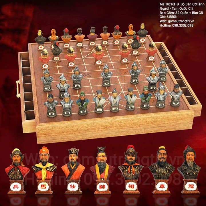 BỘ BÀN CỜ HÌNH NGƯỜI - TAM QUỐC CHÍ